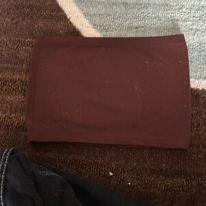 brown tube top